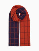 Sciarpa unisex double face lana viola fantasia window pane - Gallo 1927 - Official Online Shop