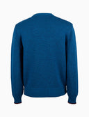 Pull girocollo uomo lana azzurro fantasia rombi - Gallo 1927 - Official Online Shop