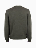 Pull girocollo uomo lana verde fantasia rombi - Gallo 1927 - Official Online Shop
