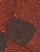 Calze corte unisex lana, cotone e cashmere arancio fantasia regimental - Gallo 1927 - Official Online Shop