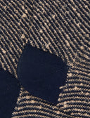 Calze corte unisex lana, cotone e cashmere blu fantasia regimental - Gallo 1927 - Official Online Shop