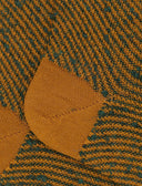 Calze corte unisex lana, cotone e cashmere giallo fantasia regimental - Gallo 1927 - Official Online Shop