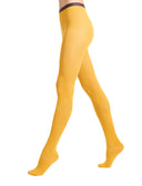 Collant donna cotone giallo tinta unita - Gallo 1927 - Official Online Shop