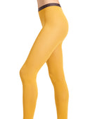 Collant donna cotone giallo tinta unita - Gallo 1927 - Official Online Shop