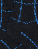 Calze lunghe uomo cotone grigio fantasia window pane - Gallo 1927 - Official Online Shop