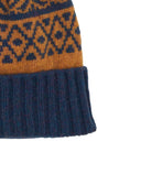 Berretto con risvolto unisex lana giallo fantasia greca natalizia - Gallo 1927 - Official Online Shop