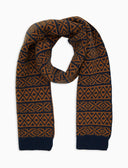 Sciarpa unisex double face lana gialla fantasia greca natalizia - Gallo 1927 - Official Online Shop
