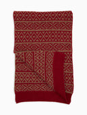 Sciarpa unisex double face lana bordò fantasia greca natalizia - Gallo 1927 - Official Online Shop