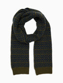 Sciarpa unisex double face lana blu fantasia greca natalizia - Gallo 1927 - Official Online Shop