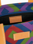 Borsa shopping piccola donna bordò rombi concentrici - Gallo 1927 - Official Online Shop