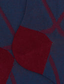 Calze lunghe uomo cotone blu fantasia rombi - Gallo 1927 - Official Online Shop