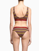 Bralette aus Baumwolle für Damen, gelb, mehrfarbig gestreift