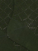 Calze lunghe traforate donna  cotone e cashmere verde tinta unita - Gallo 1927 - Official Online Shop