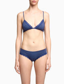 Triangel-BH aus Baumwolle für Damen, violett, Windsor-Streifen