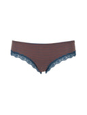 Slip brasiliana intimo donna cotone blu righe windsor