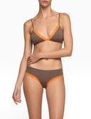 Slip brasiliana intimo donna cotone verde righe windsor - Gallo 1927 - Official Online Shop