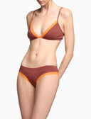 Brazilian-Slip aus Baumwolle für Damen, blau, Windsor-Streifen