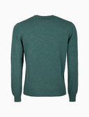 Pull girocollo uomo puro cashmere verde tinta unita - Gallo 1927 - Official Online Shop
