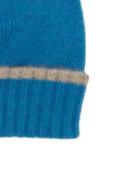 Berretto con risvolto unisex puro cashmere azzurro tinta unita - Gallo 1927 - Official Online Shop