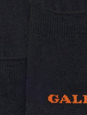 Soletta unisex lana, seta e cashmere nero tinta unita - Gallo 1927 - Official Online Shop
