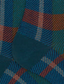 Calze lunghe uomo cotone azzurro fantasia tartan - Gallo 1927 - Official Online Shop