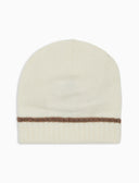 Berretto con risvolto unisex lana bianco tinta unita - Gallo 1927 - Official Online Shop