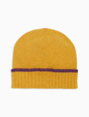 Berretto con risvolto unisex lana giallo tinta unita - Gallo 1927 - Official Online Shop