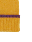 Berretto con risvolto unisex lana giallo tinta unita - Gallo 1927 - Official Online Shop
