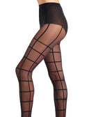 Collant 30 denari donna nero fantasia macro carré - Gallo 1927 - Official Online Shop