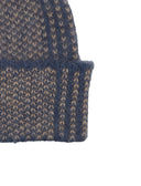 Berretto con risvolto unisex azzurro fantasia tartan a righe - Gallo 1927 - Official Online Shop