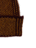 Berretto con risvolto unisex bordò fantasia tartan a righe - Gallo 1927 - Official Online Shop