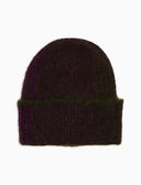 Berretto con risvolto unisex viola fantasia tartan a righe - Gallo 1927 - Official Online Shop