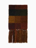 Sciarpa con frange unisex bordò fantasia tartan a righe - Gallo 1927 - Official Online Shop