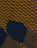 Calze lunghe uomo lana, seta e cashmere blu fantasia trattini - Gallo 1927 - Official Online Shop