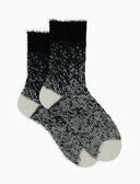 Calze corte donna lana, seta e cashmere nero effetto sfumato - Gallo 1927 - Official Online Shop