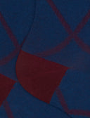 Calze corte donna cotone blu fantasia rombo - Gallo 1927 - Official Online Shop