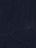 Calze lunghe uomo cotone blu tinta unita a coste - Gallo 1927 - Official Online Shop