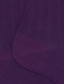 Calze lunghe uomo cotone viola tinta unita a coste - Gallo 1927 - Official Online Shop
