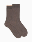 Calze corte uomo cotone beige tinta unita a coste - Gallo 1927 - Official Online Shop