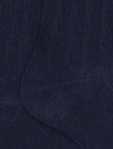 Calze corte uomo cotone blu tinta unita a coste - Gallo 1927 - Official Online Shop
