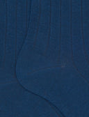 Calze corte uomo cotone blu tinta unita a coste - Gallo 1927 - Official Online Shop