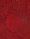 Calze corte uomo cotone arancio tinta unita a coste - Gallo 1927 - Official Online Shop