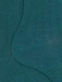 Kurze Damensocken aus warmer Baumwolle, pfauenblau, einfarbig, gerippt