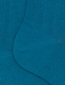 Calze corte donna cotone blu tinta unita a coste - Gallo 1927 - Official Online Shop