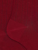 Calze corte donna cotone bordò tinta unita a coste - Gallo 1927 - Official Online Shop