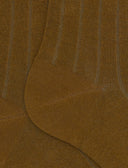 Calze corte donna cotone verde tinta unita a coste - Gallo 1927 - Official Online Shop
