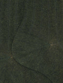 Kurze Damensocken aus warmer Baumwolle, grün, einfarbig, gerippt