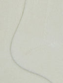 Calze corte donna cashmere bianche costa tinta unita