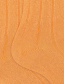 Calze corte donna cashmere arancio costa tinta unita