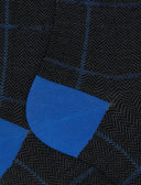 Calze lunghe uomo lana grigie fantasia window pane - Gallo 1927 - Official Online Shop